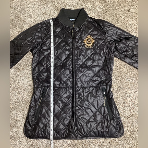 Mountain Horse Jacket Women Size L Black Little Quilted Full Zip Fall Winter - Picture 2 of 11